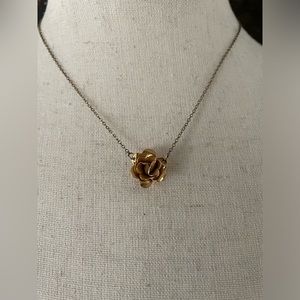 Vintage Danecraft 1/20 12 KT gold Filled delicate dainty Rose Necklace LVC~